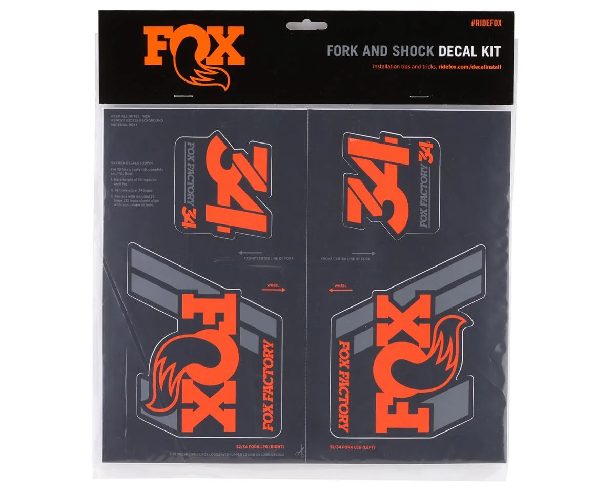 Fox Suspension Heritage Decal Kit (Orange) - view 2